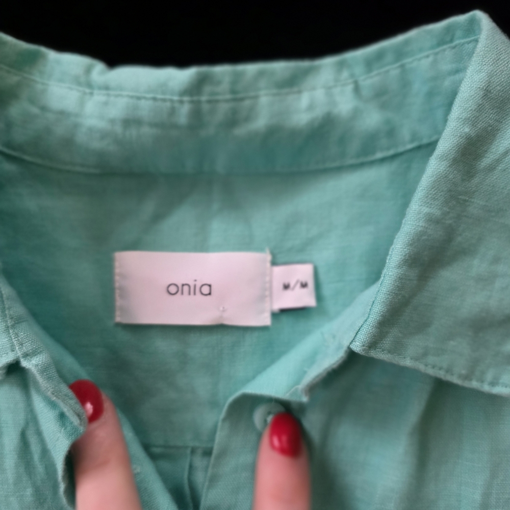 Sleeveless Aqua Blouse - Picture 2 of 6